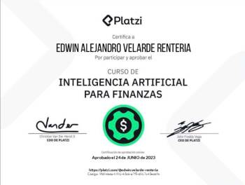 Platzi Artificial Intelligence for Finance Course